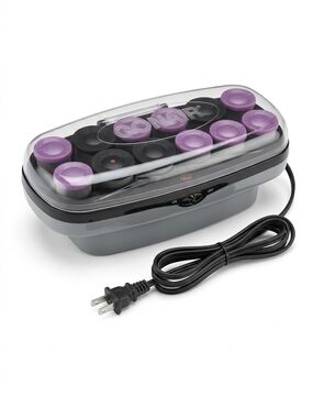 Conair Hot Rollers Set 12 Jumbo Ceramic Curlers Purple Instant Heat